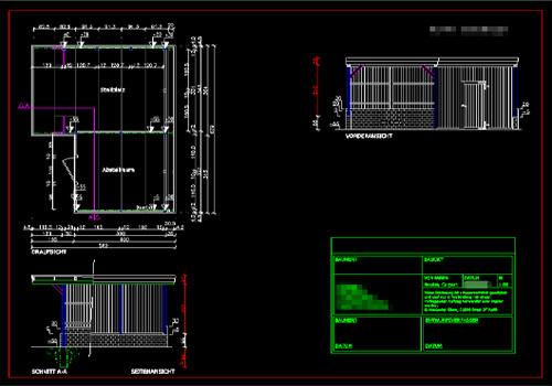 Carport Bauzeichnung Bauplan
